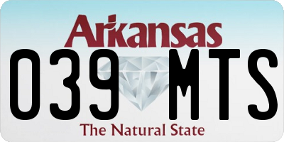 AR license plate 039MTS