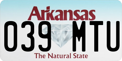 AR license plate 039MTU