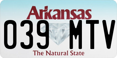AR license plate 039MTV