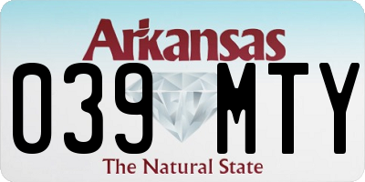 AR license plate 039MTY