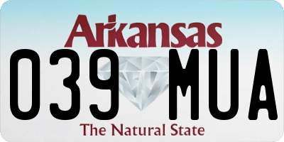 AR license plate 039MUA