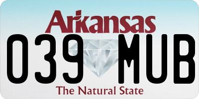 AR license plate 039MUB