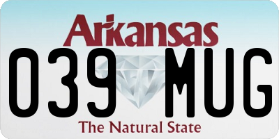 AR license plate 039MUG