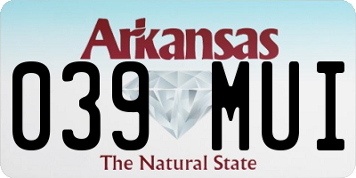 AR license plate 039MUI