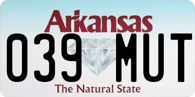 AR license plate 039MUT