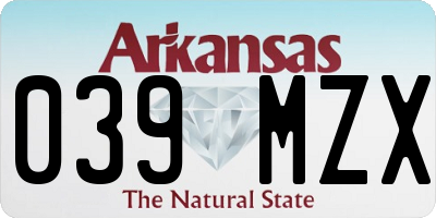 AR license plate 039MZX