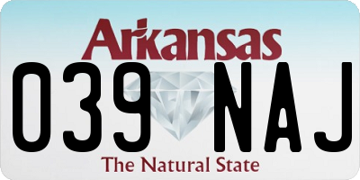 AR license plate 039NAJ