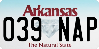 AR license plate 039NAP