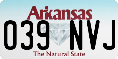 AR license plate 039NVJ