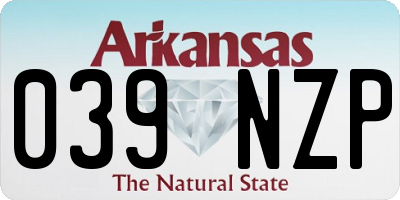 AR license plate 039NZP