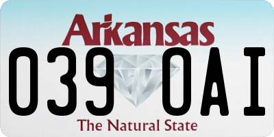 AR license plate 039OAI