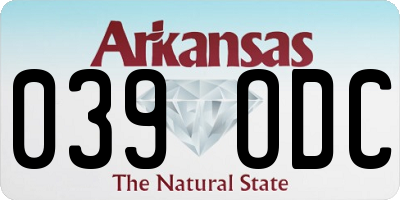 AR license plate 039ODC