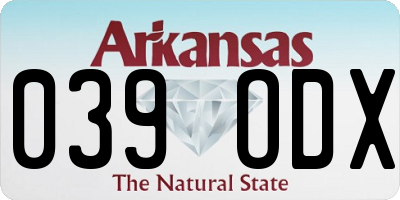 AR license plate 039ODX