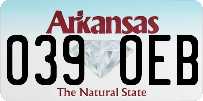 AR license plate 039OEB