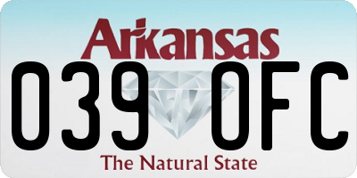 AR license plate 039OFC