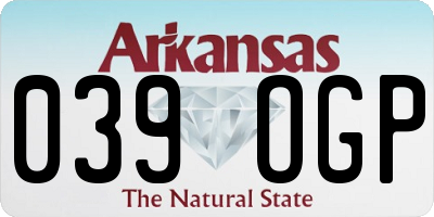 AR license plate 039OGP