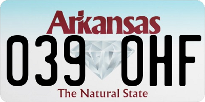 AR license plate 039OHF
