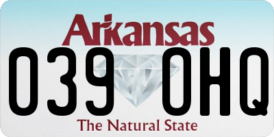 AR license plate 039OHQ