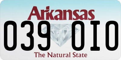 AR license plate 039OIO