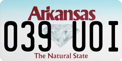 AR license plate 039UOI