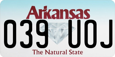 AR license plate 039UOJ