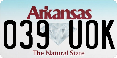 AR license plate 039UOK