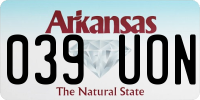 AR license plate 039UON