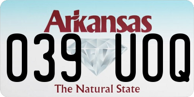 AR license plate 039UOQ