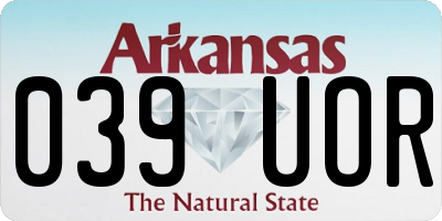 AR license plate 039UOR