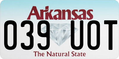 AR license plate 039UOT