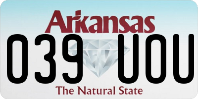 AR license plate 039UOU