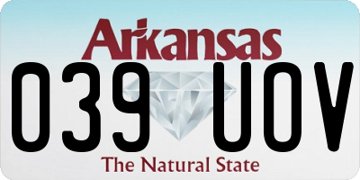 AR license plate 039UOV