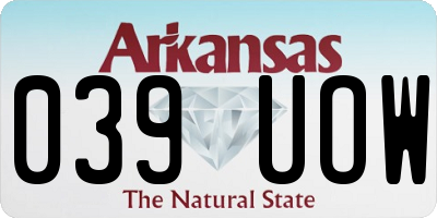 AR license plate 039UOW