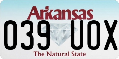 AR license plate 039UOX