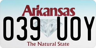 AR license plate 039UOY