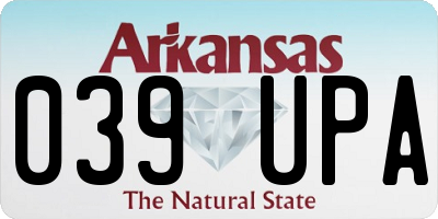 AR license plate 039UPA