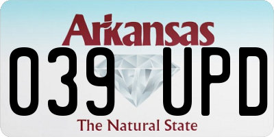 AR license plate 039UPD