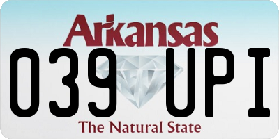 AR license plate 039UPI