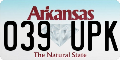 AR license plate 039UPK