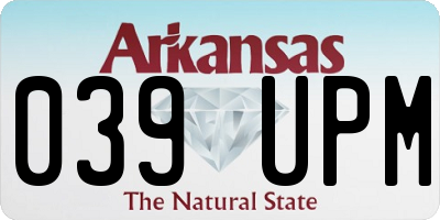 AR license plate 039UPM