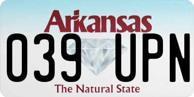 AR license plate 039UPN