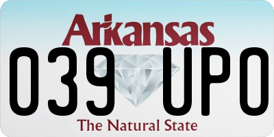 AR license plate 039UPO