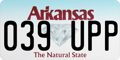 AR license plate 039UPP