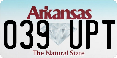 AR license plate 039UPT