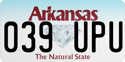 AR license plate 039UPU