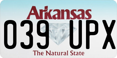 AR license plate 039UPX