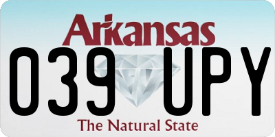 AR license plate 039UPY
