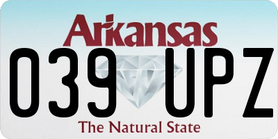 AR license plate 039UPZ