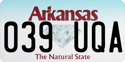 AR license plate 039UQA