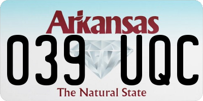 AR license plate 039UQC